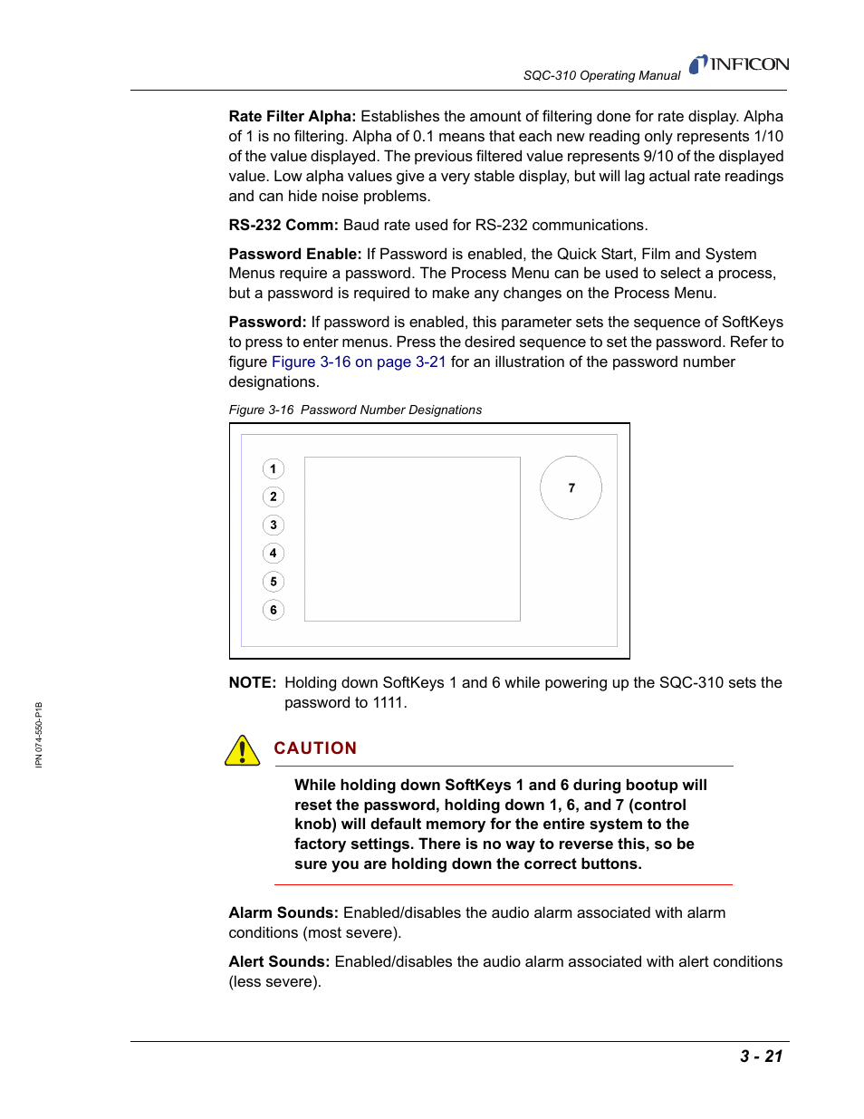 Caution | INFICON SQC-310 Thin Film Deposition Controller User Manual | Page 63 / 120