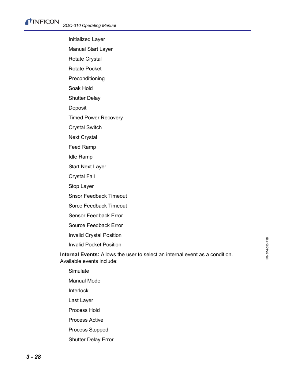 INFICON SQC-310 Thin Film Deposition Controller User Manual | Page 70 / 120