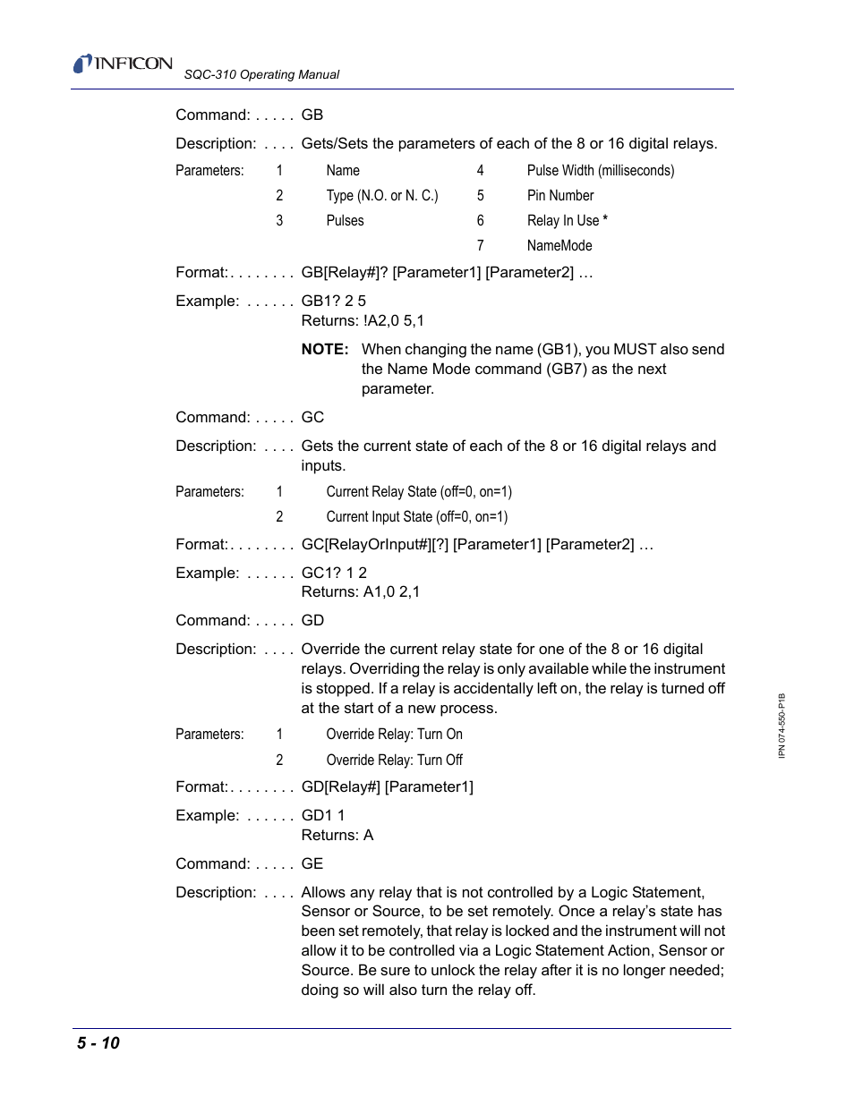 INFICON SQC-310 Thin Film Deposition Controller User Manual | Page 90 / 120