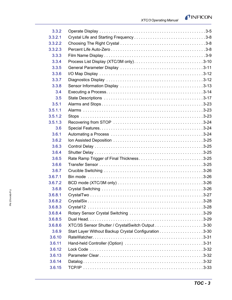 INFICON XTC/3 Thin Film Deposition Controller Operating Manual User Manual | Page 11 / 216