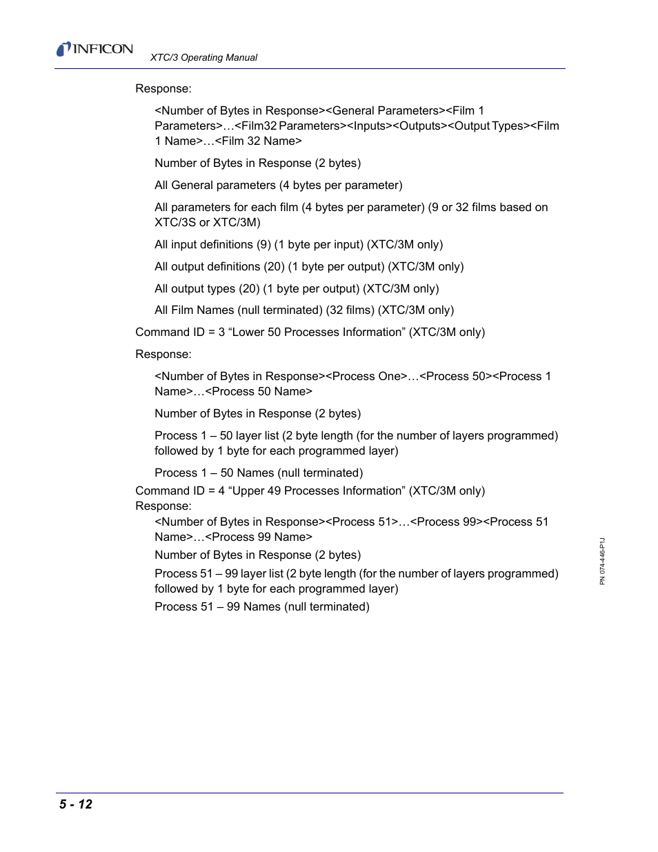 INFICON XTC/3 Thin Film Deposition Controller Operating Manual User Manual | Page 124 / 216