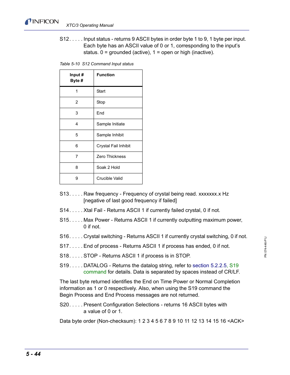 INFICON XTC/3 Thin Film Deposition Controller Operating Manual User Manual | Page 156 / 216