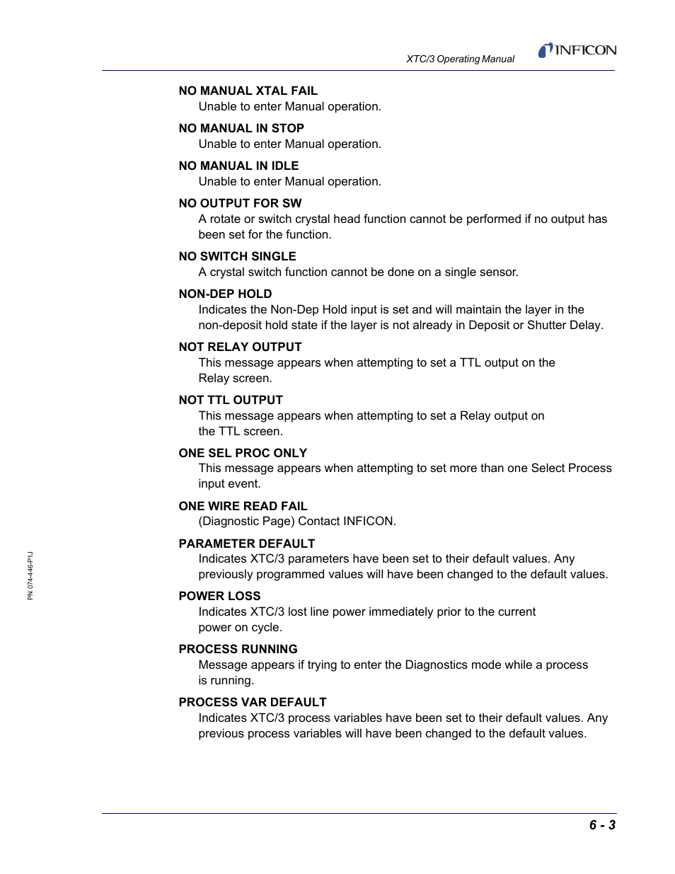 INFICON XTC/3 Thin Film Deposition Controller Operating Manual User Manual | Page 165 / 216