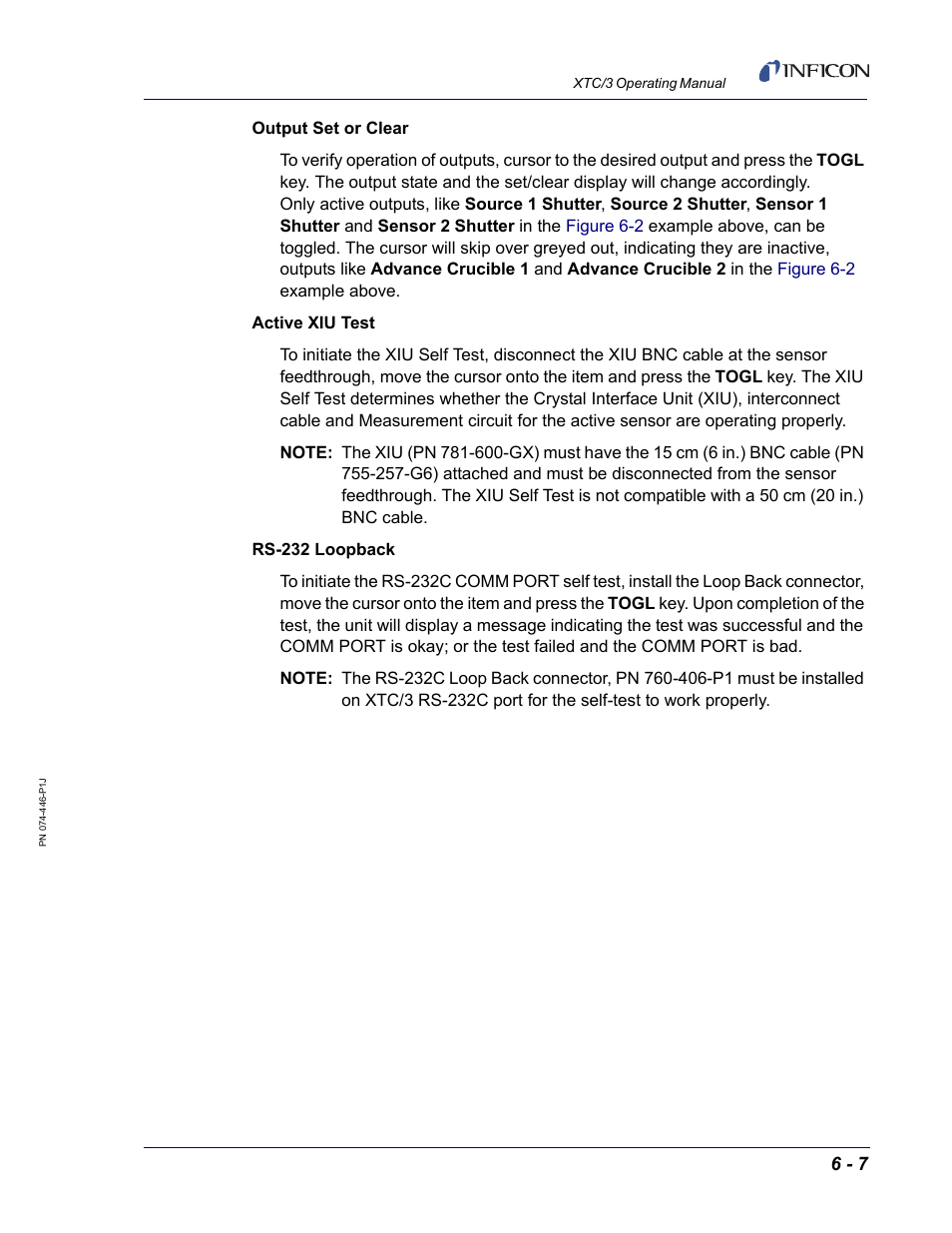 INFICON XTC/3 Thin Film Deposition Controller Operating Manual User Manual | Page 169 / 216
