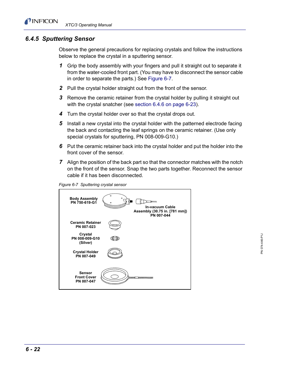 5 sputtering sensor | INFICON XTC/3 Thin Film Deposition Controller Operating Manual User Manual | Page 184 / 216