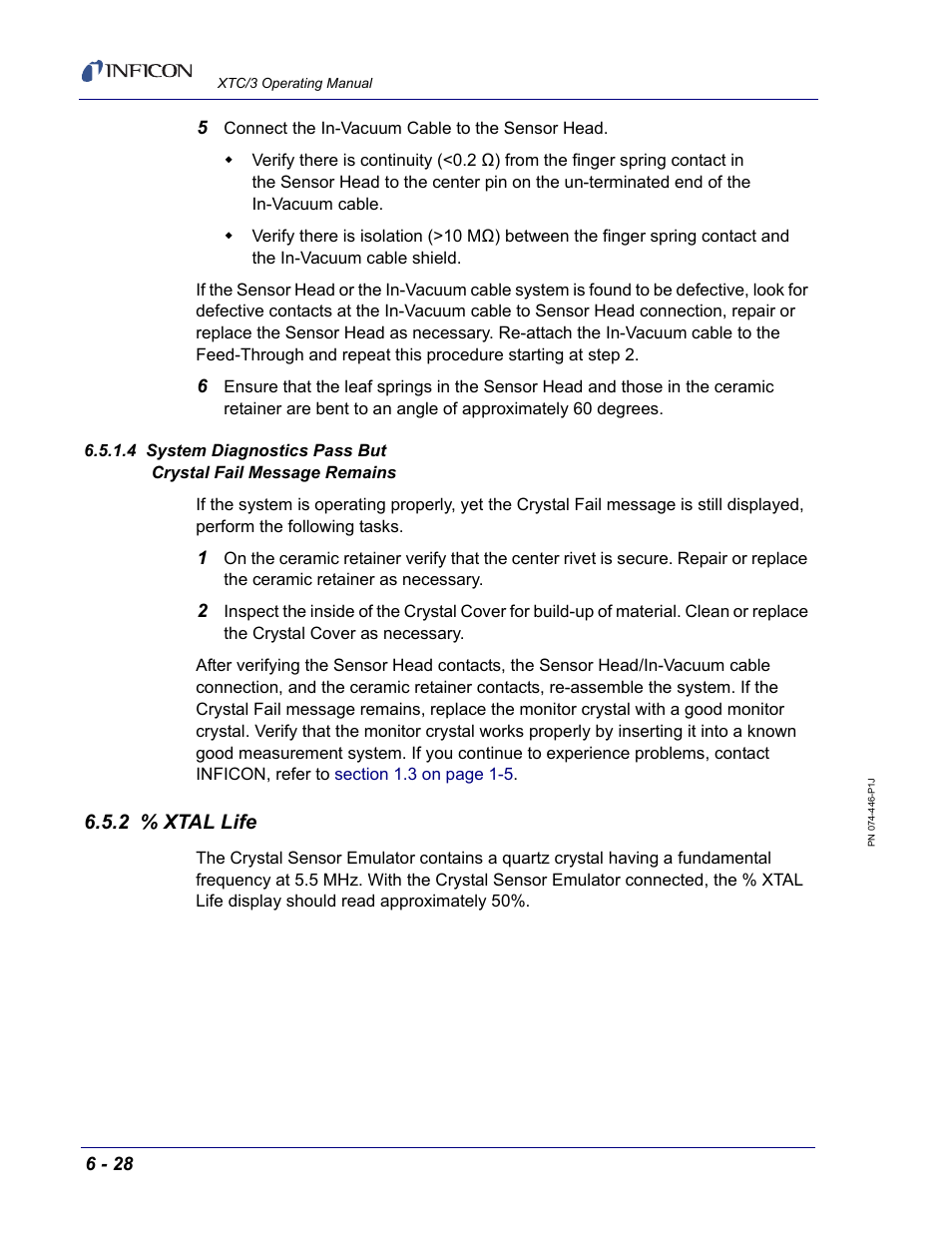 2 % xtal life | INFICON XTC/3 Thin Film Deposition Controller Operating Manual User Manual | Page 190 / 216