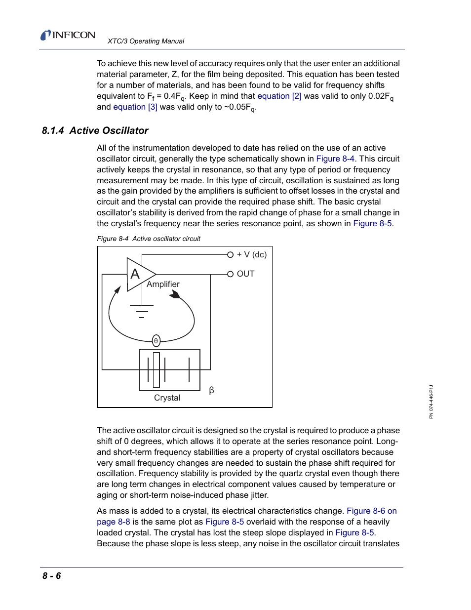 4 active oscillator | INFICON XTC/3 Thin Film Deposition Controller Operating Manual User Manual | Page 202 / 216