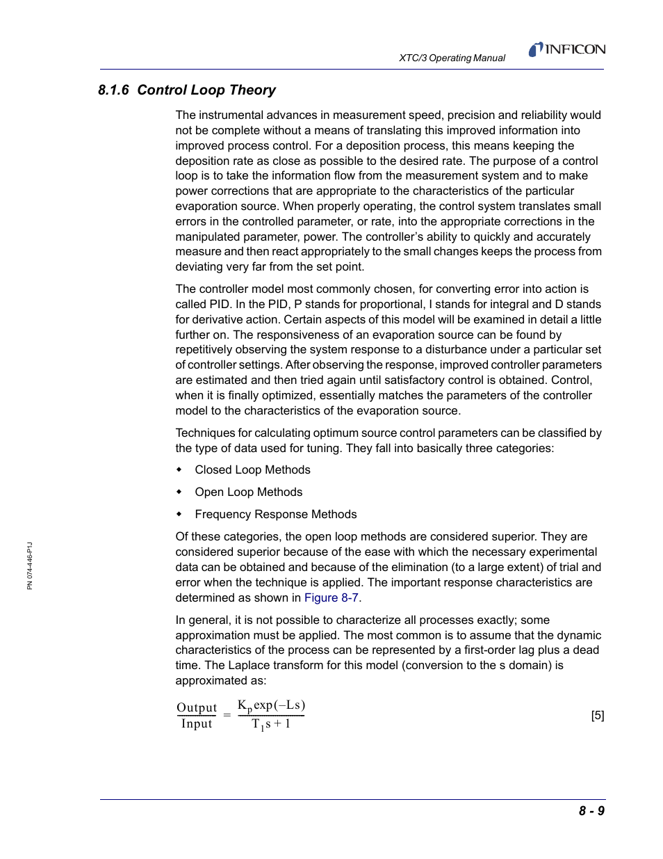 6 control loop theory | INFICON XTC/3 Thin Film Deposition Controller Operating Manual User Manual | Page 205 / 216