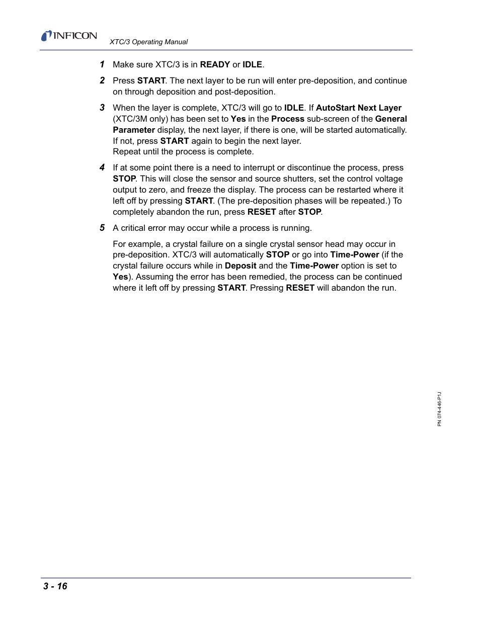 INFICON XTC/3 Thin Film Deposition Controller Operating Manual User Manual | Page 62 / 216