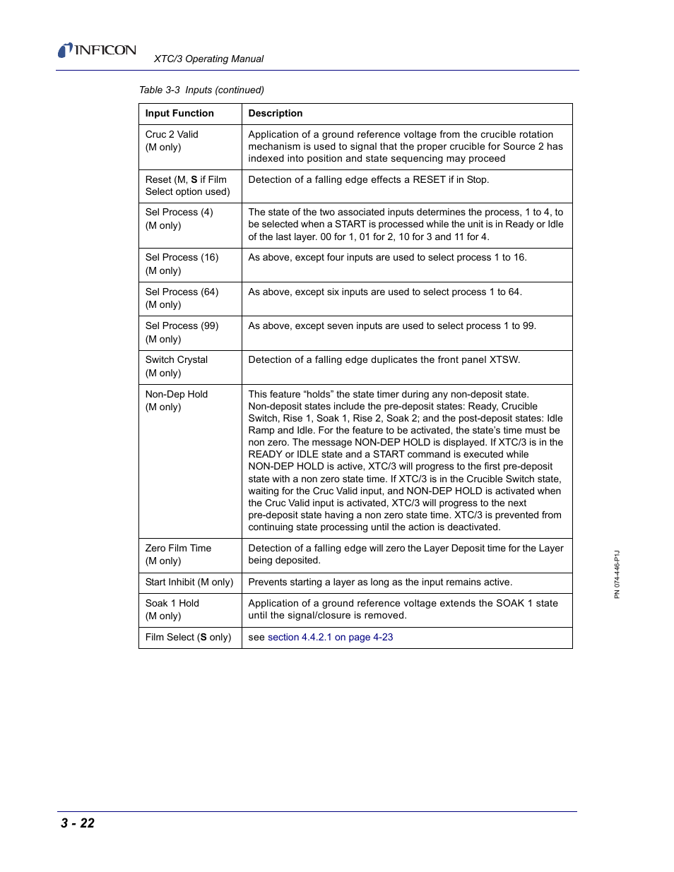 INFICON XTC/3 Thin Film Deposition Controller Operating Manual User Manual | Page 68 / 216