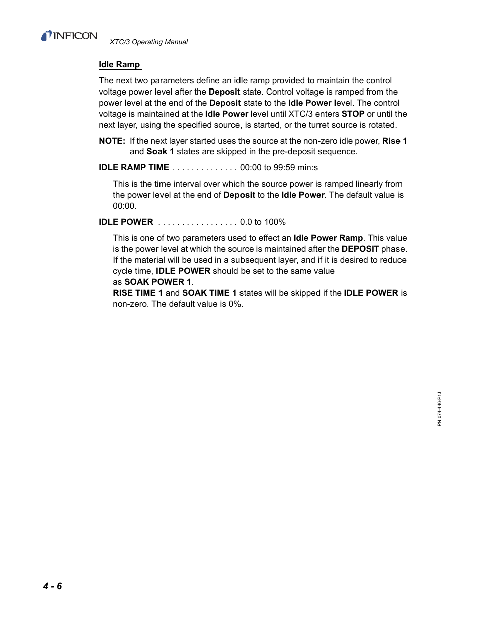 INFICON XTC/3 Thin Film Deposition Controller Operating Manual User Manual | Page 86 / 216