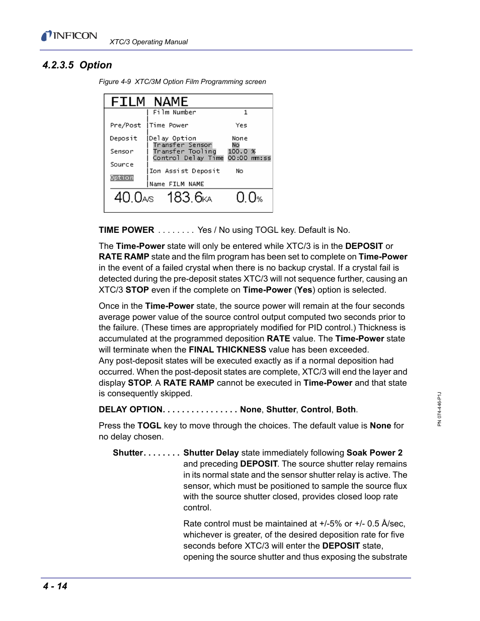 5 option | INFICON XTC/3 Thin Film Deposition Controller Operating Manual User Manual | Page 94 / 216