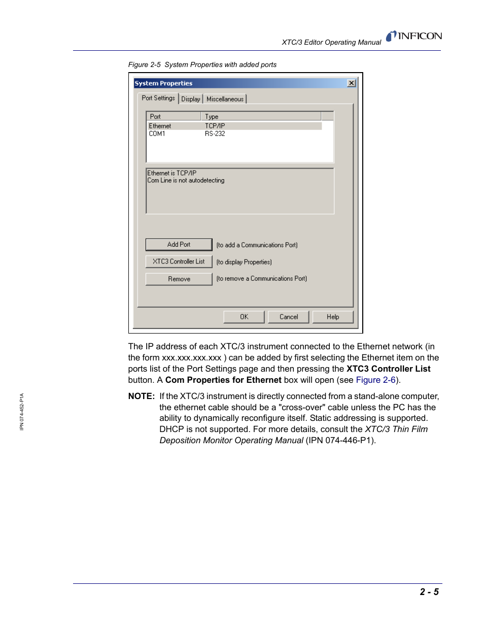 Figure 2-5 | INFICON XTC/3 Thin Film Deposition Controller Software Editor Operating Manual User Manual | Page 29 / 80