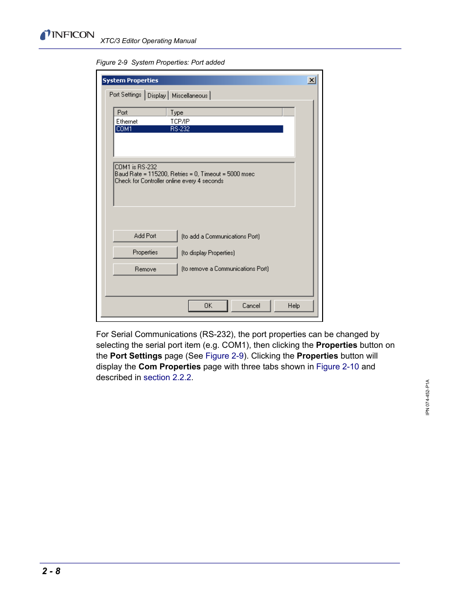 INFICON XTC/3 Thin Film Deposition Controller Software Editor Operating Manual User Manual | Page 32 / 80