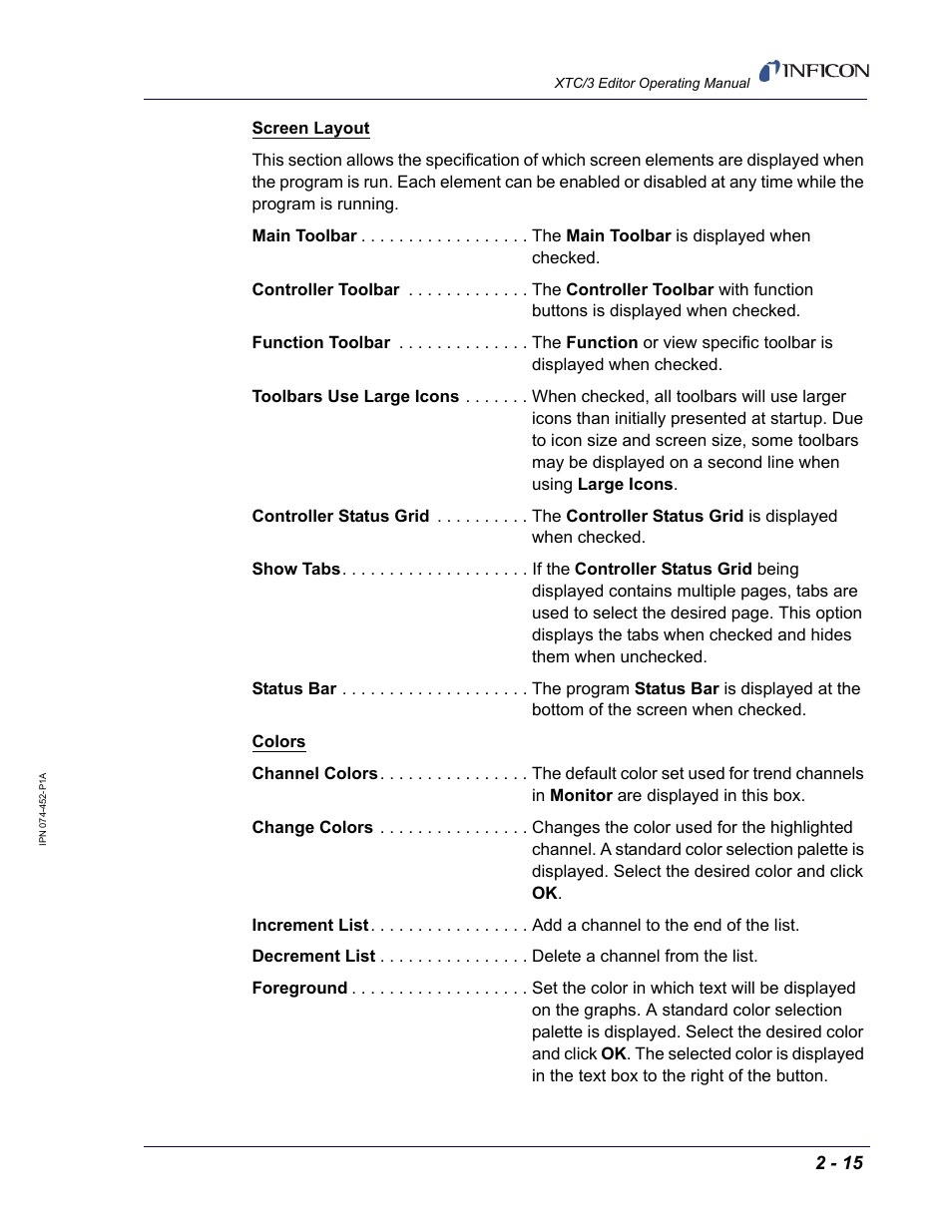 INFICON XTC/3 Thin Film Deposition Controller Software Editor Operating Manual User Manual | Page 39 / 80