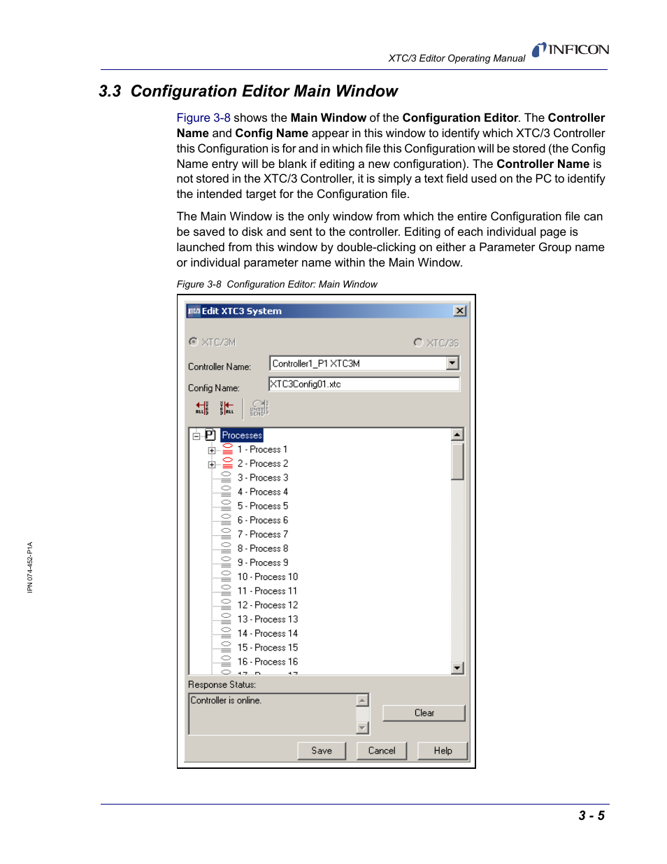 3 configuration editor main window, Which provide, Layed (see | Figure 3-8 | INFICON XTC/3 Thin Film Deposition Controller Software Editor Operating Manual User Manual | Page 47 / 80