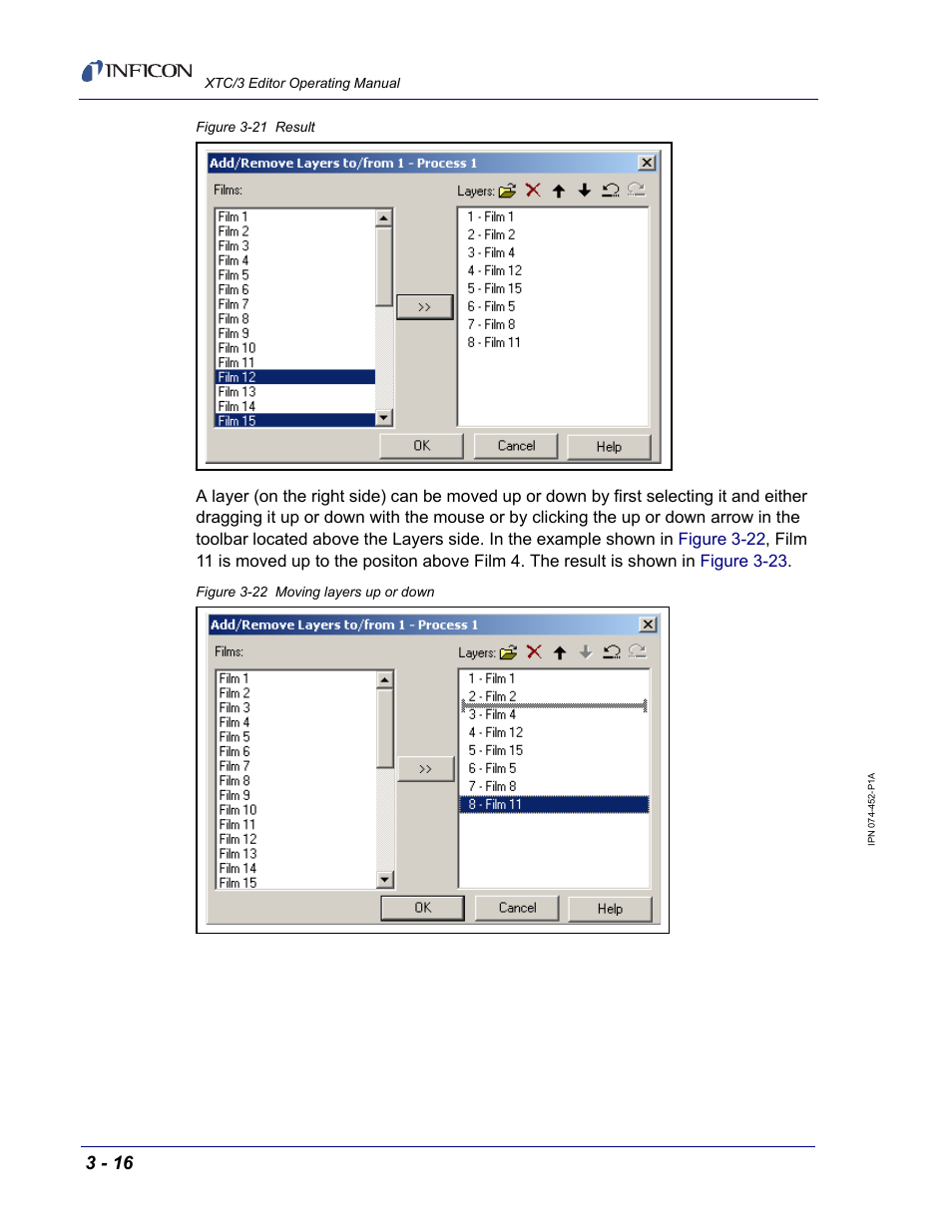 INFICON XTC/3 Thin Film Deposition Controller Software Editor Operating Manual User Manual | Page 58 / 80