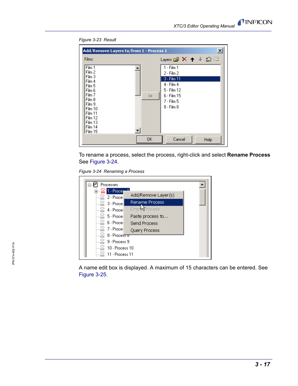 INFICON XTC/3 Thin Film Deposition Controller Software Editor Operating Manual User Manual | Page 59 / 80