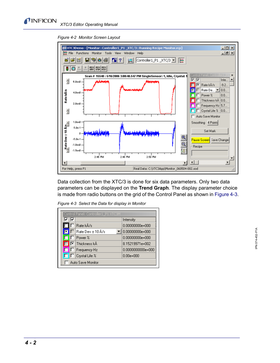 INFICON XTC/3 Thin Film Deposition Controller Software Editor Operating Manual User Manual | Page 64 / 80