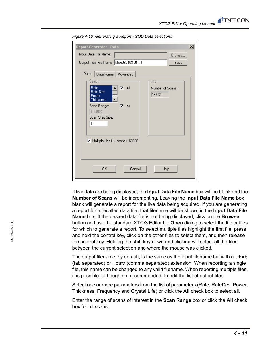 INFICON XTC/3 Thin Film Deposition Controller Software Editor Operating Manual User Manual | Page 73 / 80