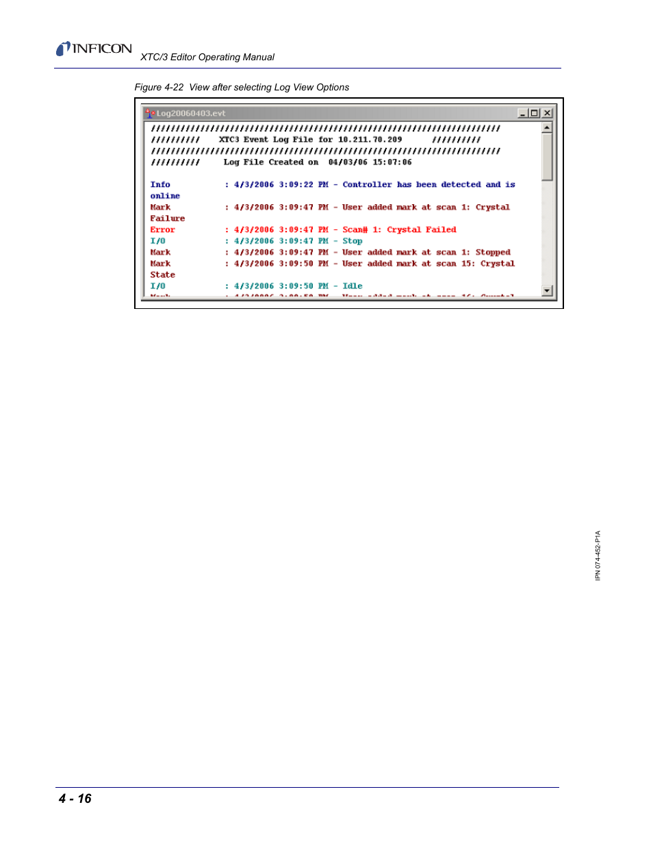 INFICON XTC/3 Thin Film Deposition Controller Software Editor Operating Manual User Manual | Page 78 / 80