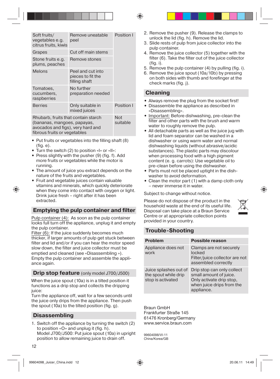 Braun Multiquick J700 User Manual | Page 12 / 12