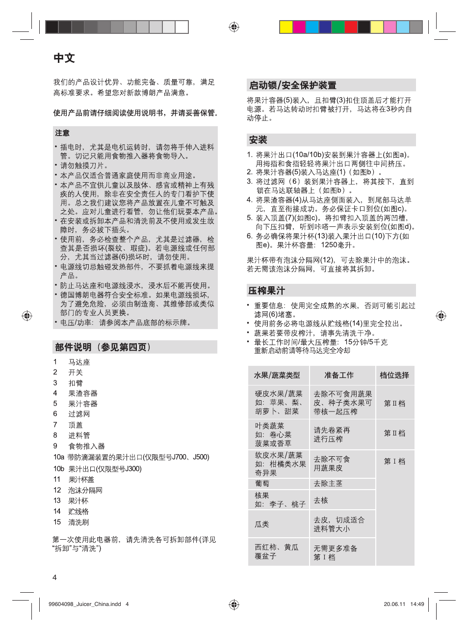 Braun Multiquick J700 User Manual | Page 4 / 12