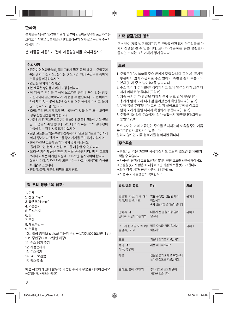 Braun Multiquick J700 User Manual | Page 8 / 12