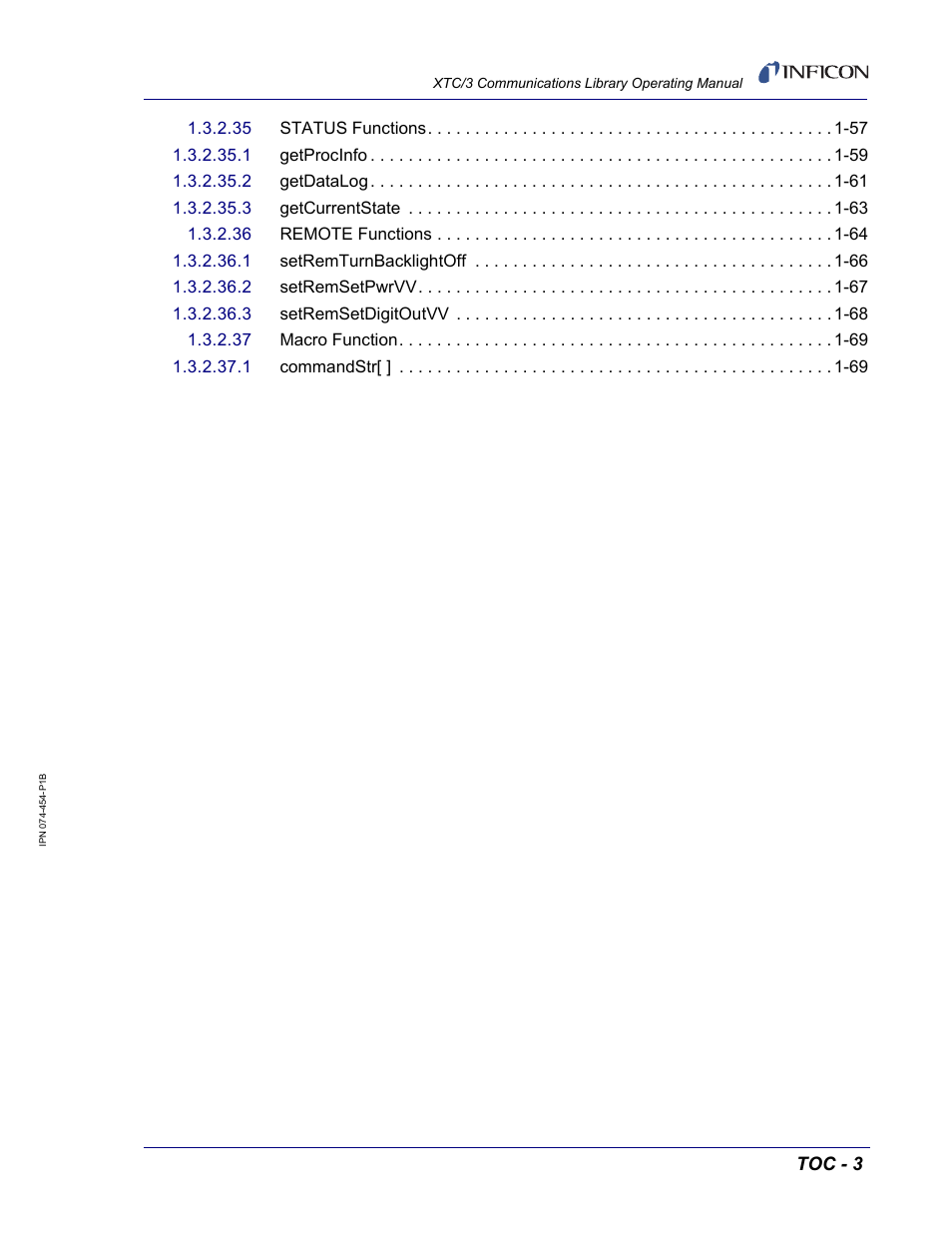 INFICON XTC/3 Thin Film Deposition Controller Communications Library Operating Manual User Manual | Page 13 / 84