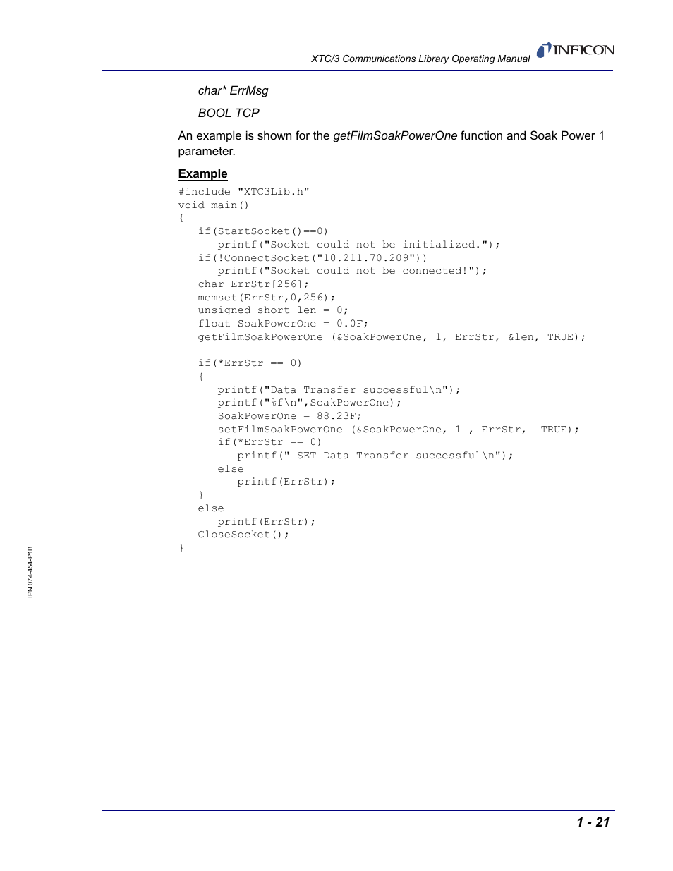 INFICON XTC/3 Thin Film Deposition Controller Communications Library Operating Manual User Manual | Page 35 / 84