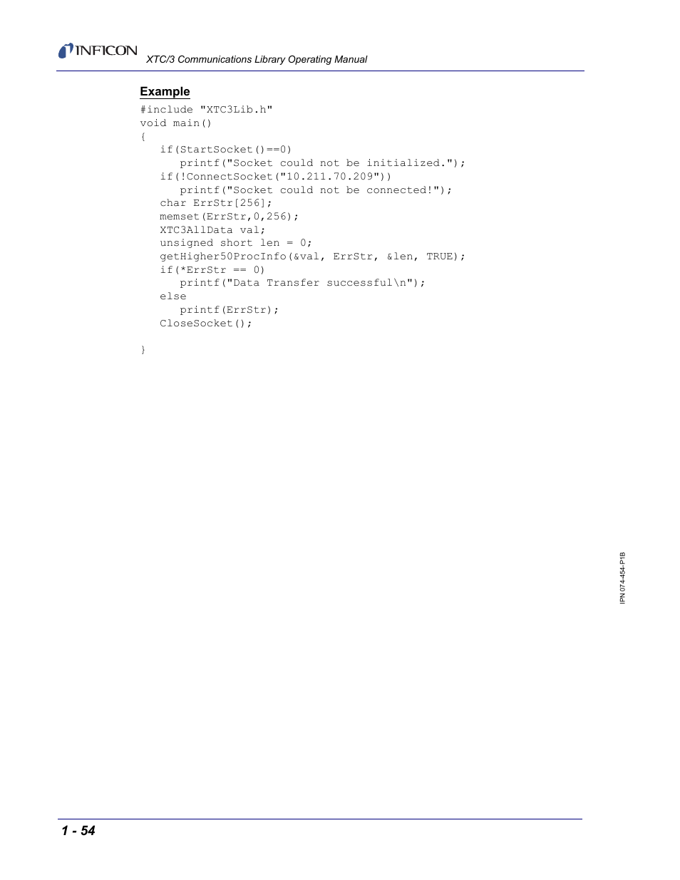 INFICON XTC/3 Thin Film Deposition Controller Communications Library Operating Manual User Manual | Page 68 / 84