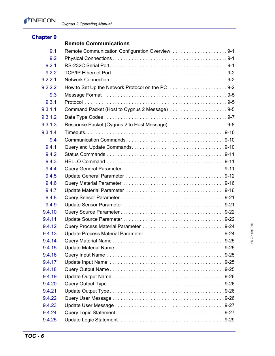 INFICON Cygnus 2 Thin Film Deposition Controller User Manual | Page 14 / 274