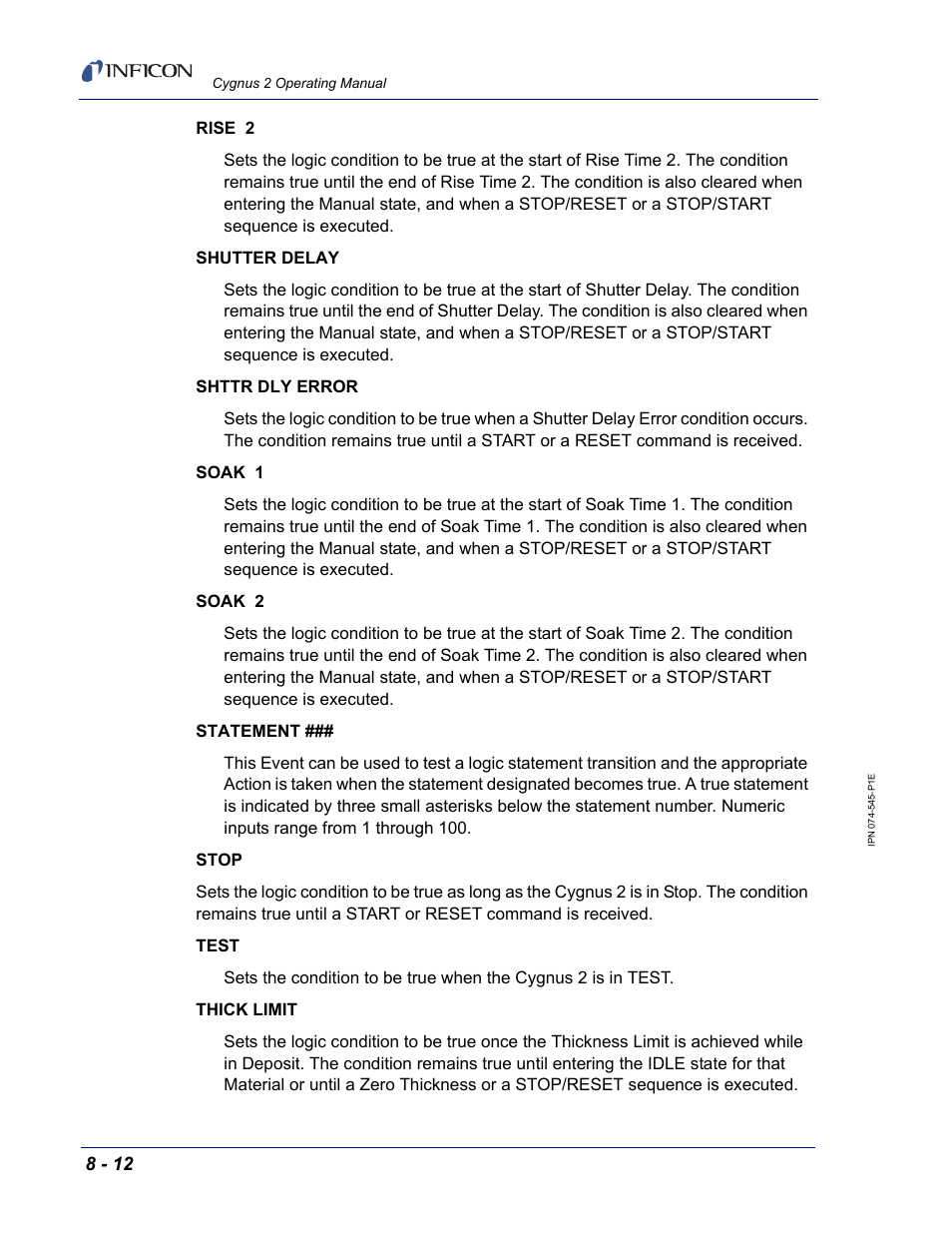 INFICON Cygnus 2 Thin Film Deposition Controller User Manual | Page 142 / 274