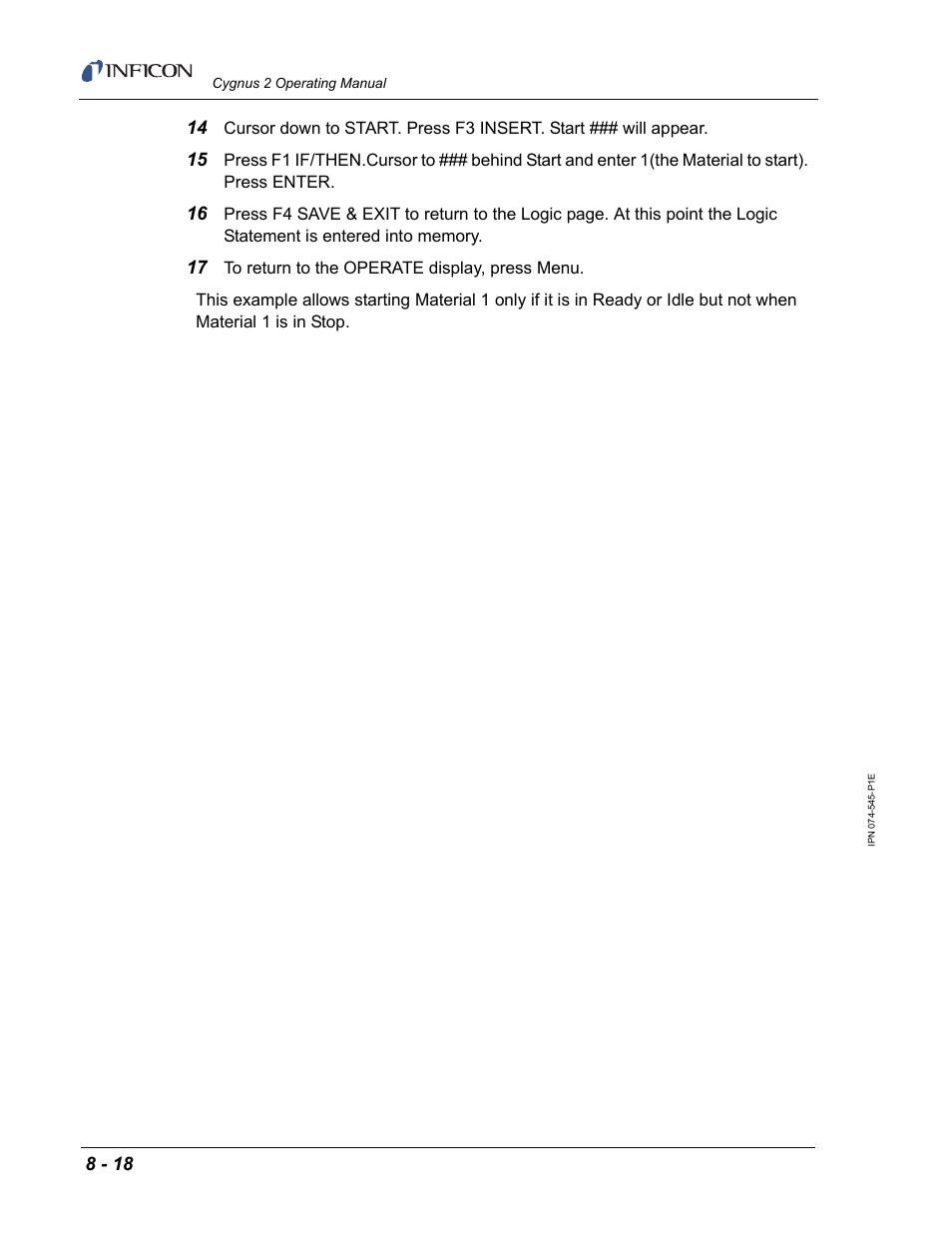 INFICON Cygnus 2 Thin Film Deposition Controller User Manual | Page 148 / 274