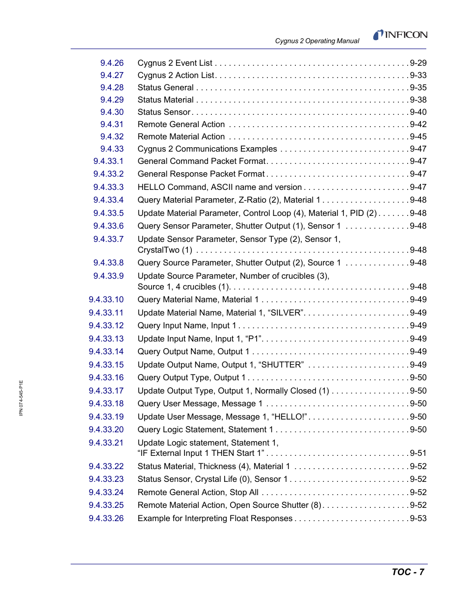 INFICON Cygnus 2 Thin Film Deposition Controller User Manual | Page 15 / 274