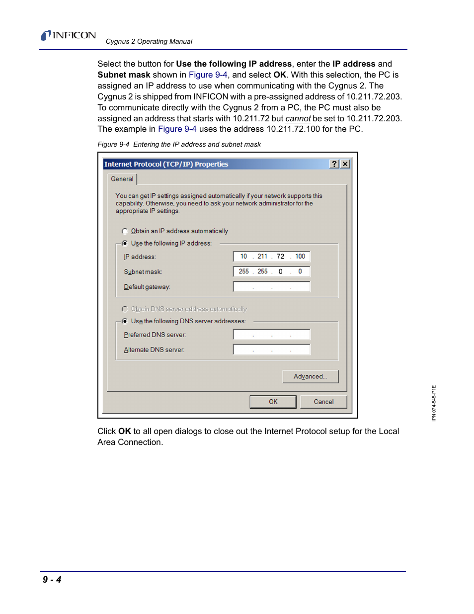 INFICON Cygnus 2 Thin Film Deposition Controller User Manual | Page 152 / 274