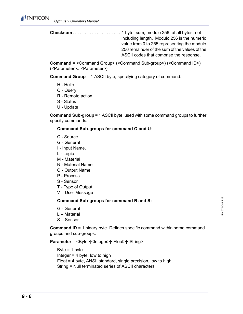 INFICON Cygnus 2 Thin Film Deposition Controller User Manual | Page 154 / 274