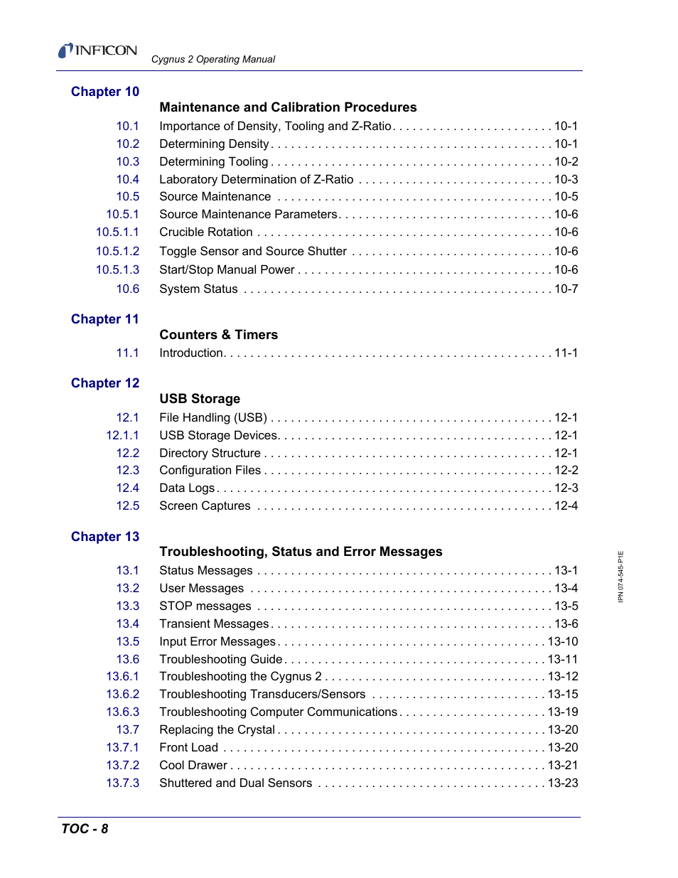 INFICON Cygnus 2 Thin Film Deposition Controller User Manual | Page 16 / 274