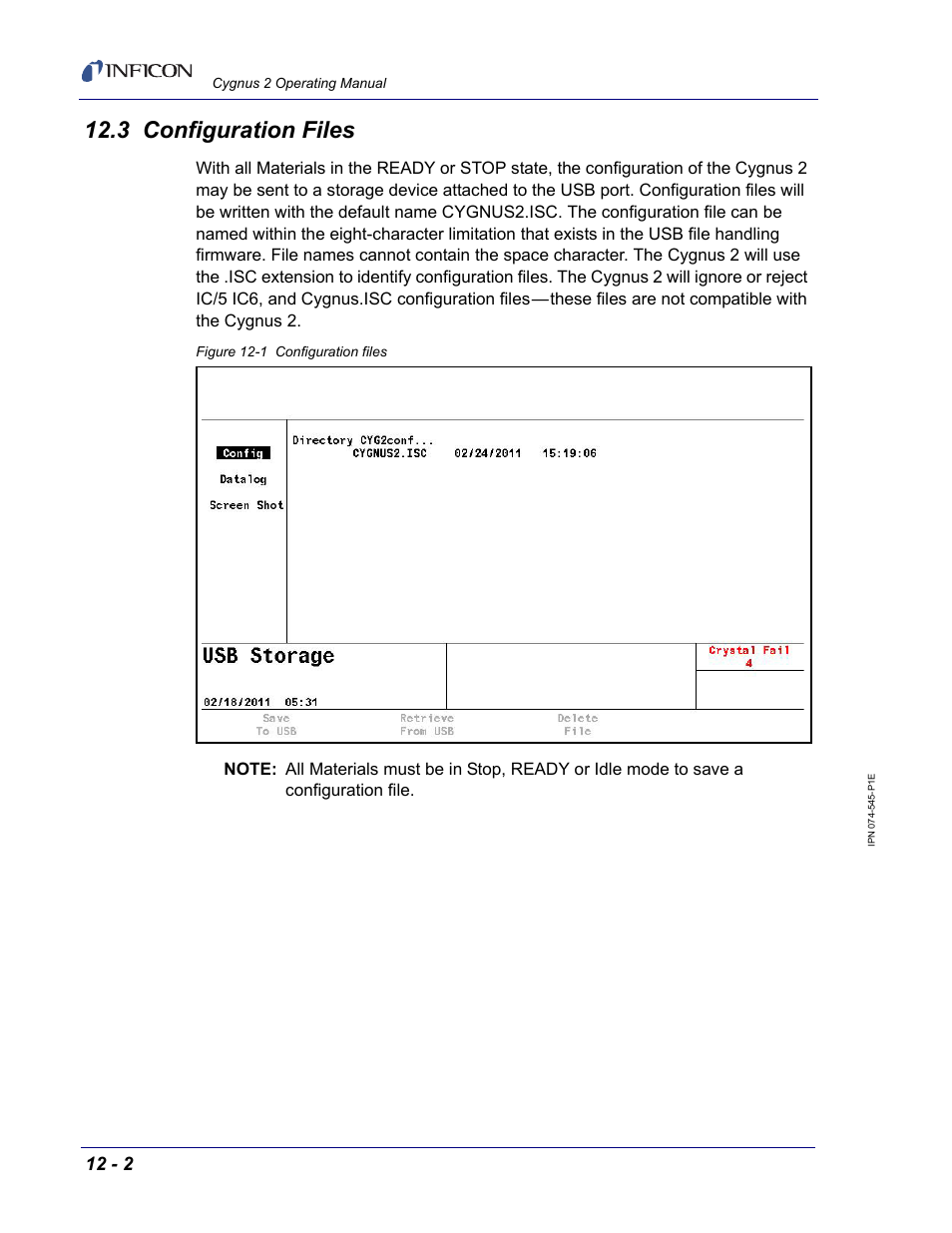 3 configuration files | INFICON Cygnus 2 Thin Film Deposition Controller User Manual | Page 214 / 274