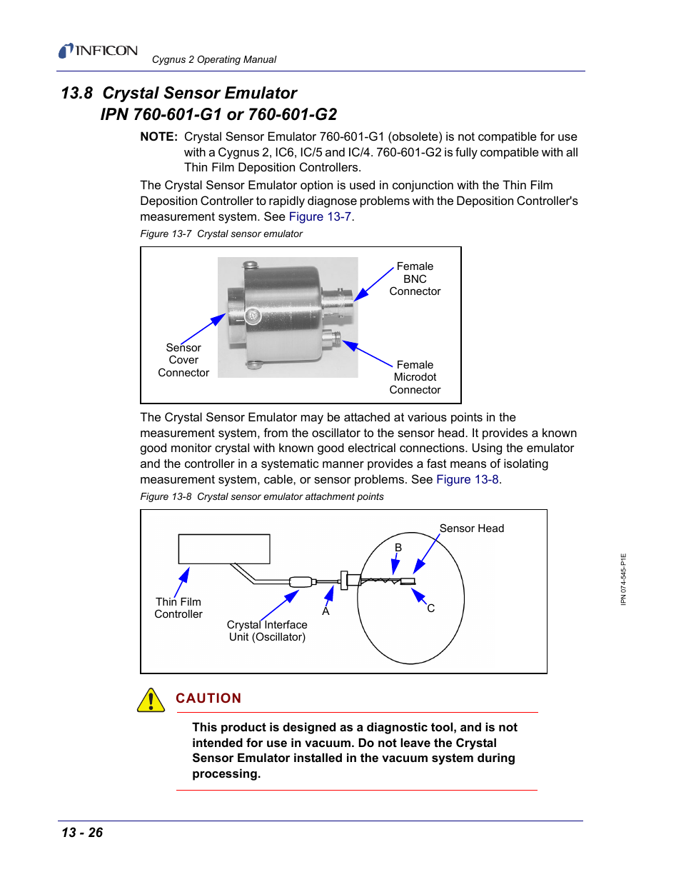 INFICON Cygnus 2 Thin Film Deposition Controller User Manual | Page 242 / 274