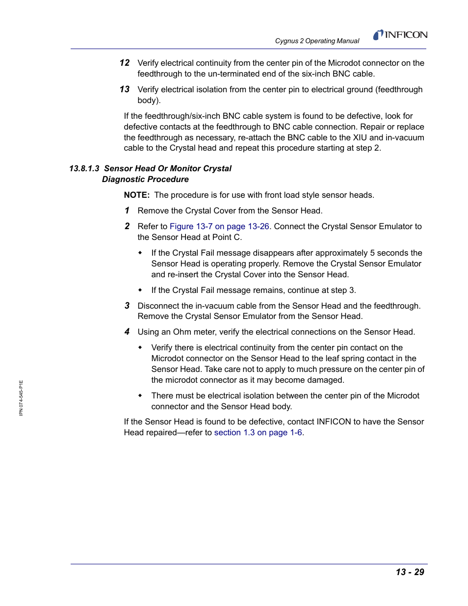 Section 13.8.1.3 on | INFICON Cygnus 2 Thin Film Deposition Controller User Manual | Page 245 / 274