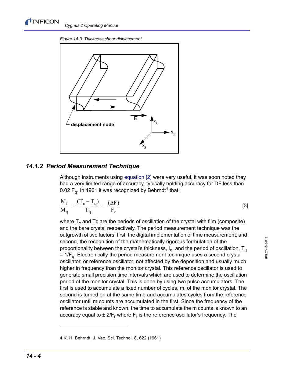 2 period measurement technique, Figure 14-3 | INFICON Cygnus 2 Thin Film Deposition Controller User Manual | Page 252 / 274