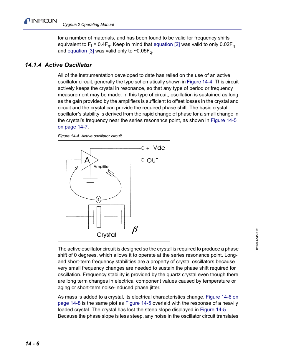 4 active oscillator | INFICON Cygnus 2 Thin Film Deposition Controller User Manual | Page 254 / 274