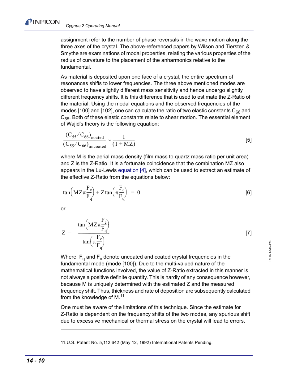 INFICON Cygnus 2 Thin Film Deposition Controller User Manual | Page 258 / 274