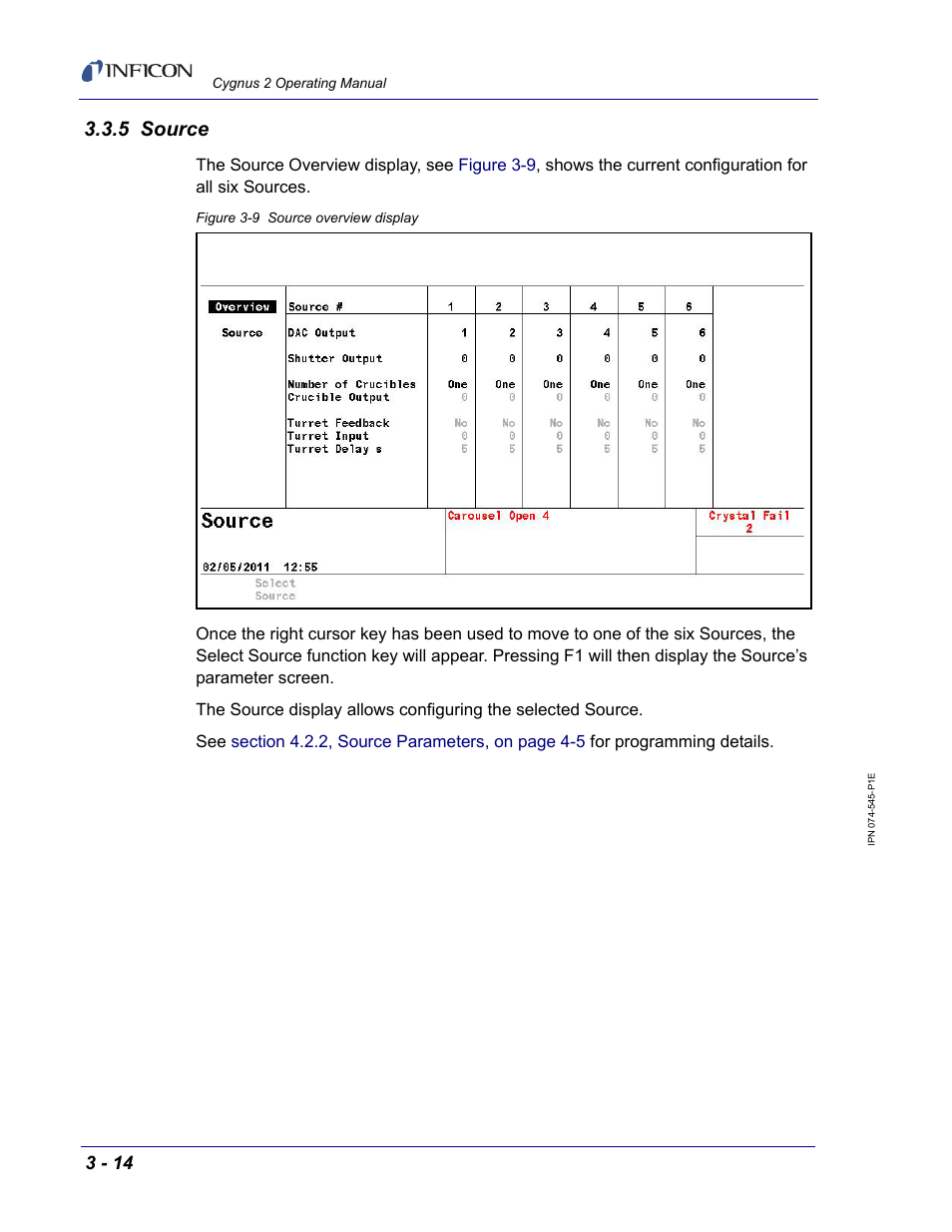 5 source | INFICON Cygnus 2 Thin Film Deposition Controller User Manual | Page 64 / 274