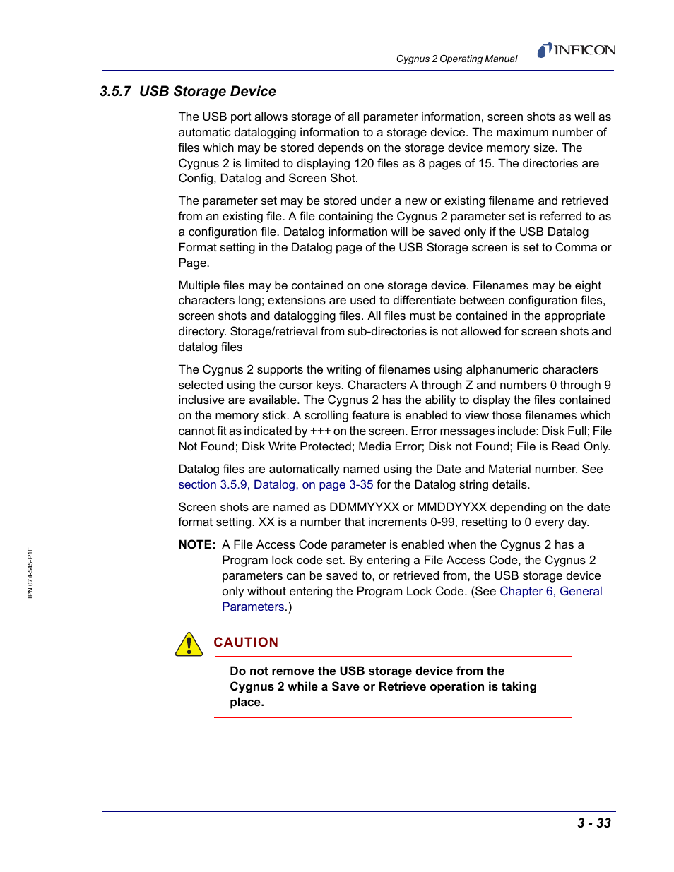 7 usb storage device | INFICON Cygnus 2 Thin Film Deposition Controller User Manual | Page 83 / 274