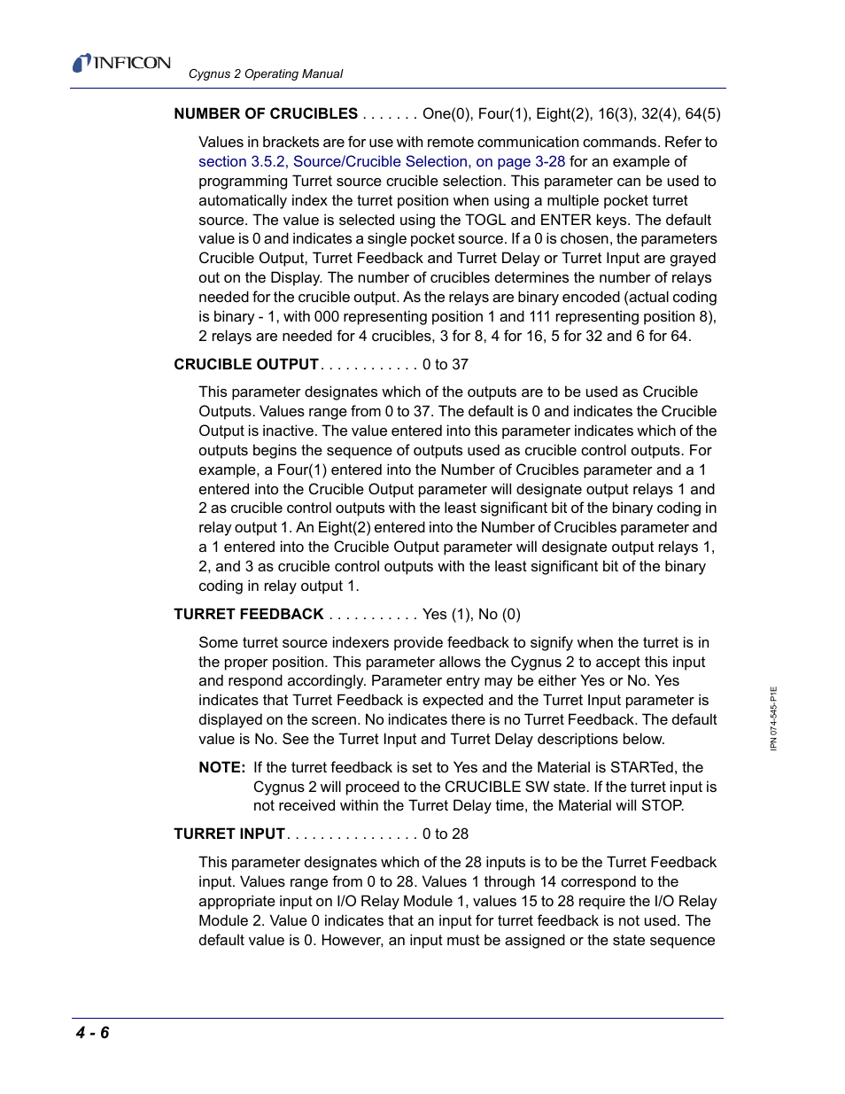 INFICON Cygnus 2 Thin Film Deposition Controller User Manual | Page 96 / 274