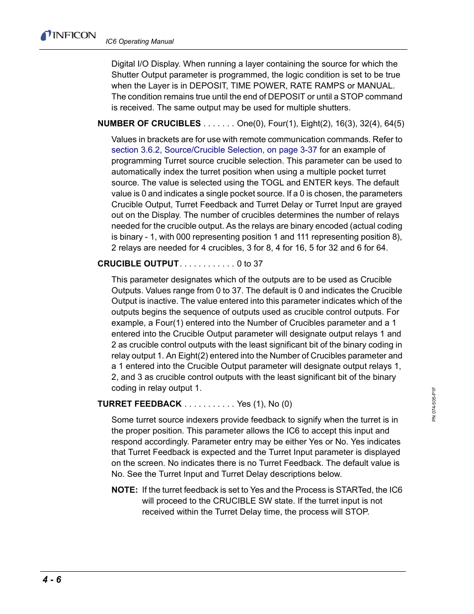 INFICON IC6 Thin Film Deposition Controller User Manual | Page 106 / 332