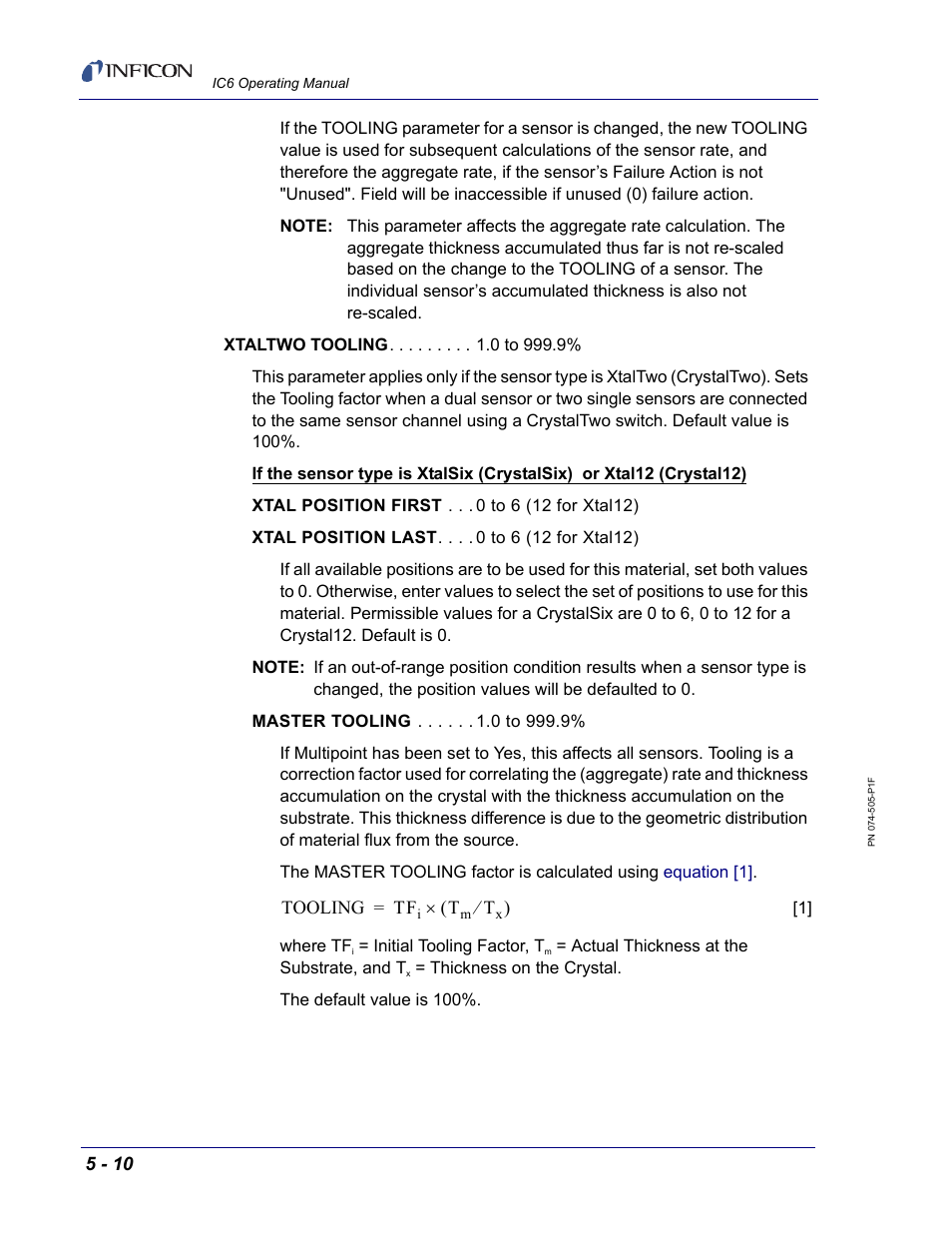 INFICON IC6 Thin Film Deposition Controller User Manual | Page 118 / 332