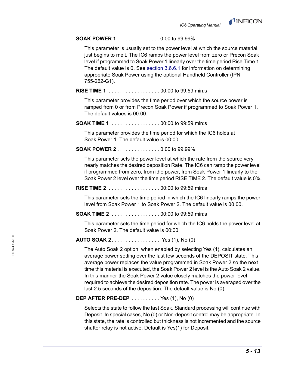 INFICON IC6 Thin Film Deposition Controller User Manual | Page 121 / 332